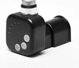 Чорний ТЕН HeatQ MS black квадратний: регулятор 30-60C + таймер 2 год (2 режими) + маскування кабелю + LED