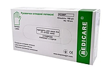 Рукавички латексні MEDICARE білі з пудрою розмір S, фото 3