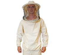 Пчеловодческая куртка (бязь) с классической маской р.46-48/ р.50-52/ р.54-56/ р.58-60/ р.62-66
