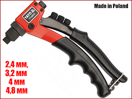 Заклепочник ручної посилений для витяжних заклепок Yato YT-36012