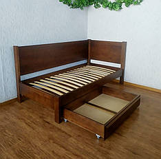 Ліжко односпальне дерев'яне з шухлядою "Шанталь Преміум" від виробника