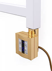 Квадратний золотий ТЕН TERMA KTX4 Gold: екран + керування 30-60С +таймер 1-4 год. Під пульт ДК; Мощност 120-1000W