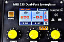 Інверторний зварювальний напівавтомат MAGNUM MIG 235 DUAL PULS SYNERGIA LCD (Польща), фото 3
