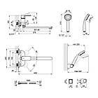 Змішувач для ванни Qtap Fresh WCR 005 New Чехія латунь білий хром з довгим виливом і душем, фото 5