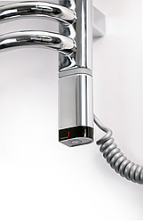 Сталевий електроТЕН ONE D-профіль 30х40: регулятор + таймер 2 год, + LED; під пульт ДК. Хром. Польща