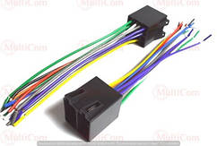 01-17-001. Роз'єм автомагнітоли ISO (штекер) здвоєний, з кабелем 20см