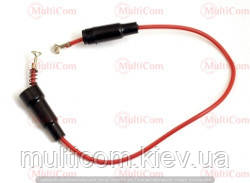 01-15-014. Тримач запобіжника (Fuse), 6х30мм, з кабелем, чорний, фото 1