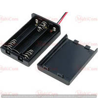 01-15-082. Корпус тримач 3 батарейок ААА, з кришкою, з проводами 15см