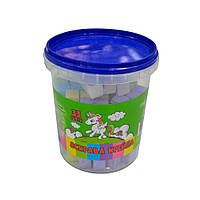 Крейда для малювання кольорова, 33 шт., 12х12х75 мм, поліпропіленове відерце