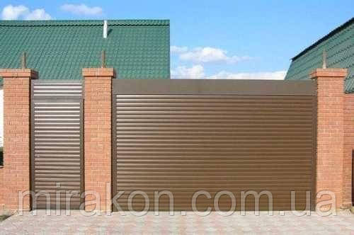 Ролетні ворота алютех 3000 х 2500 з автоматикою.