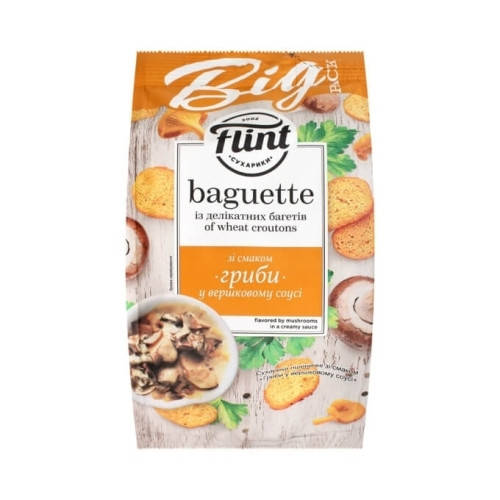 Купить Flint Сухарики Flint Baguette пшеничные со вкусом Грибов в ...