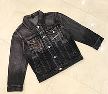 Темно сіра чорна джинсовці на хлопчика 140-170 розміру