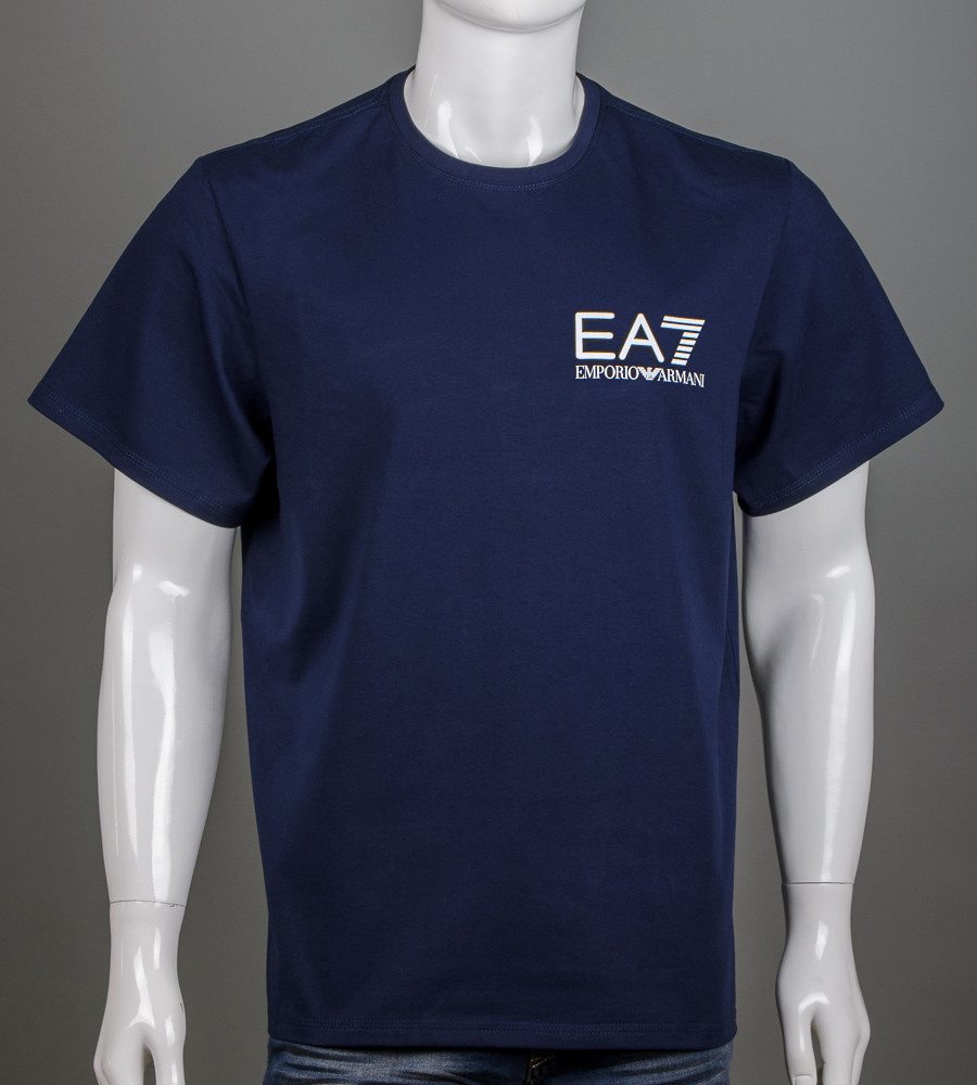 Футболка супер-батал EA7 Armani 2155сб (Уп.2шт 5XL,6XL), Темно-синій, фото 1