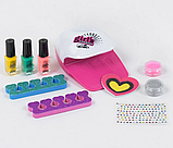 Набір дитячий для манікюру 7420 із сушаркою для нігтів, лаки, наклейки, фото 2