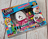 Набір дитячий для манікюру 7420 із сушаркою для нігтів, лаки, наклейки, фото 5