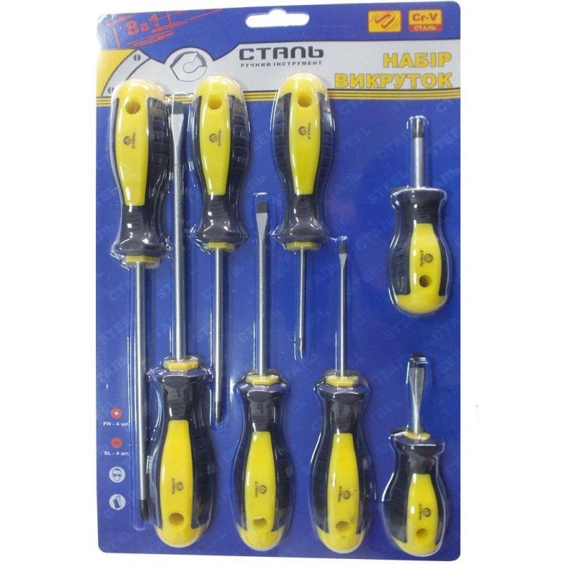 Набір викруток Сталь, 8шт. (49040)