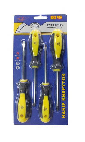 Набір викруток Сталь, 4шт. (49041), фото 1
