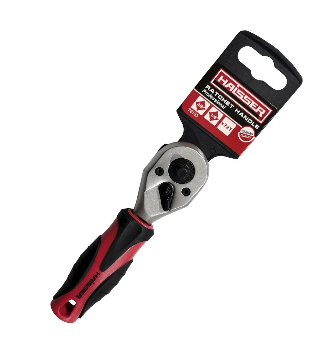 Ключ-трещотка двухсторонний Haisser 3/8"-1/4", 72 зуба (70183)