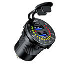 12 V 24 КК 3,0 Автомобільний заряд з двома USB-портами і вольтометром, фото 4