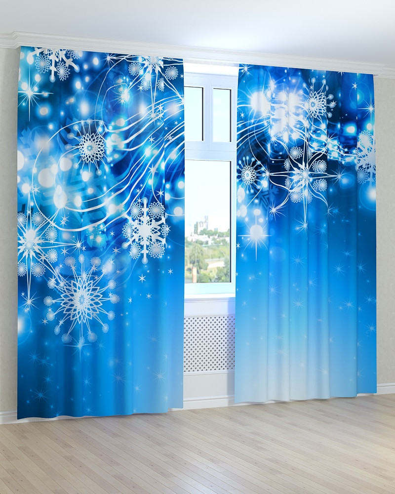 Фото штори сніжинки, фото 1