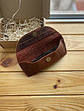 Шкіряний футляр для окулярів (чохол) коньячний (коричневий), фото 3