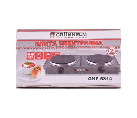 Електроплита Grunhelm GHP-5814, 2-2.4 кВт/220В (2 млинця), фото 3