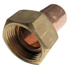 Муфта під пайку з накидною гайкою ВП (внутрішня пайка) х ВР (внутрішня різьба) 