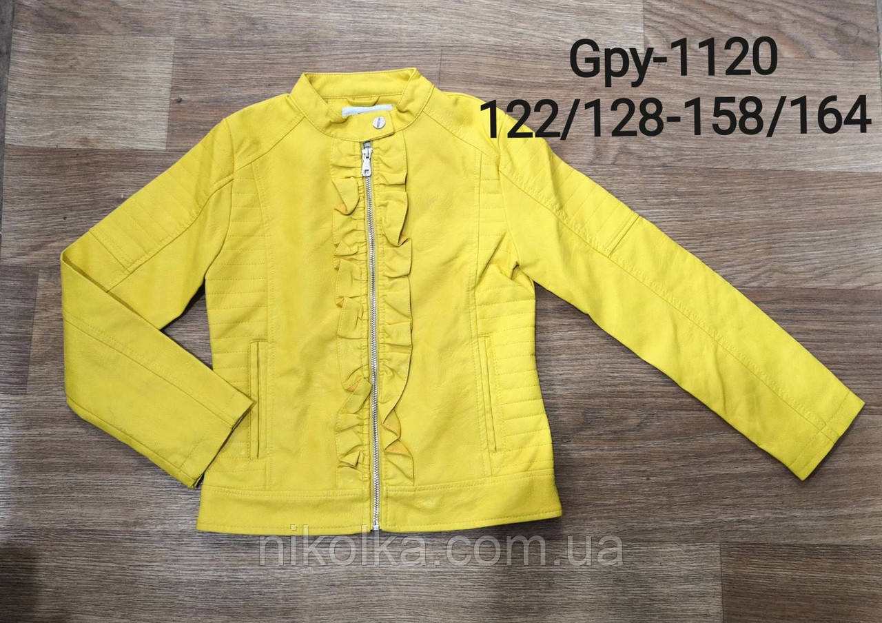 Куртки кожзам для дівчаток оптом, Glo-story, 122/128-158/164 рр., арт. GPY-1120, фото 1