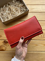Жіночий шкіряний гаманець EMMA червоний