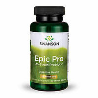 Swanson, Epic-Pro, 25 штаммов, 30 млрд КОЕ, Пробиотики, 30 вегетарианских капсул