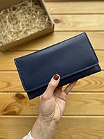Жіночий шкіряний гаманець EMMA синій