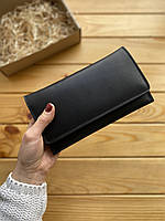 Жіночий шкіряний гаманець EMMA чорний