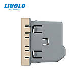 Розумний механізм сенсорний прохідний димер Livolo золото ZigBee (VL-FC1SDZ-2AP), фото 4