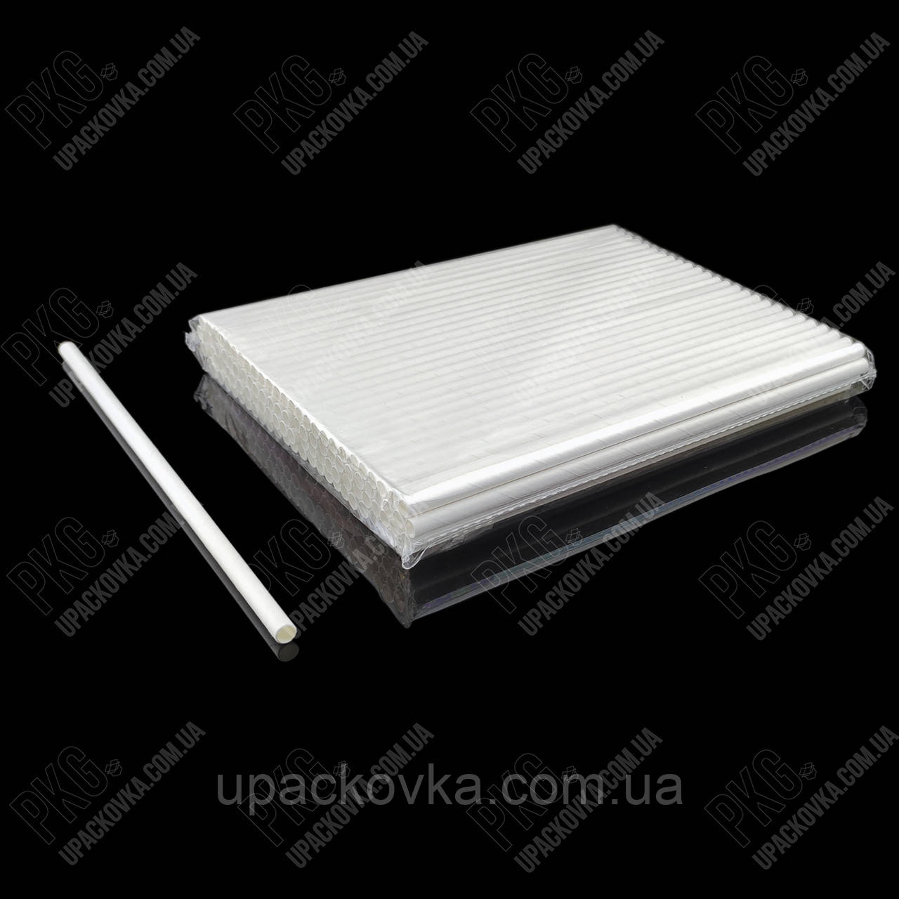 Трубочка паперова БІЛА d-6 мм. 100 шт/уп, фото 1