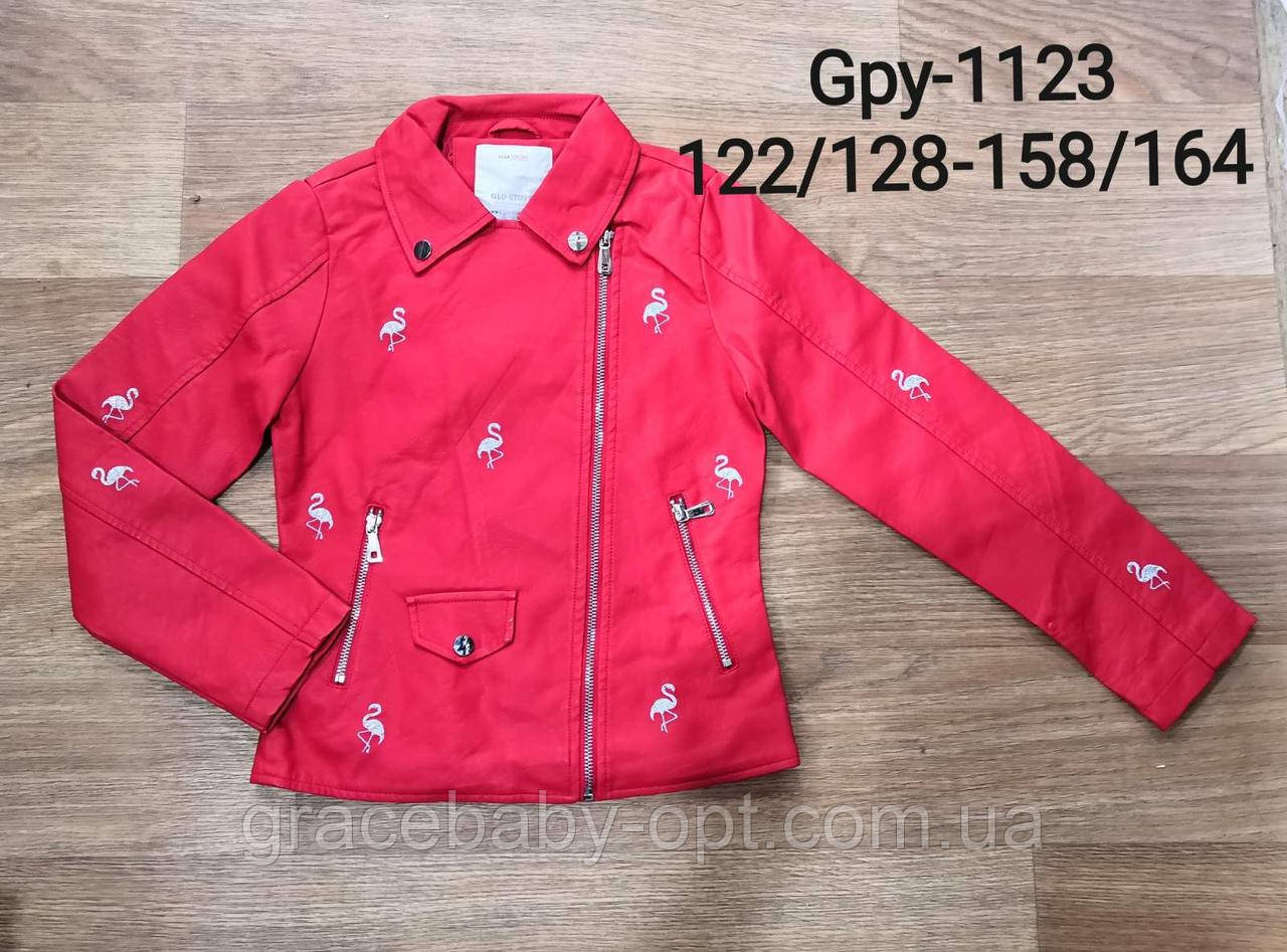 Куртка кожзам для дівчат оптом, Glo-Story, 122/128-158/164 см, № GPY-1123