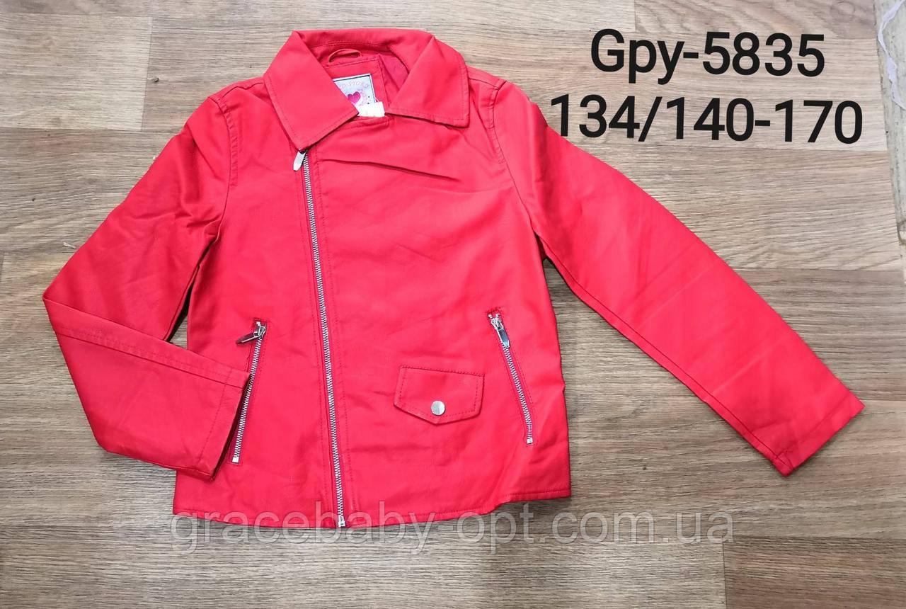 Куртка кожзам для дівчат оптом, Glo-Story, 134/140-170 см, № GPY-5835