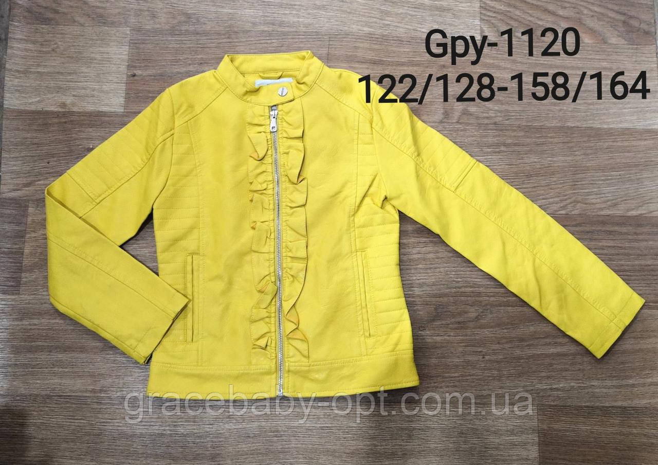 Куртка кожзам для дівчат оптом, Glo-Story, 122/128-158/164 см, № GPY-1120