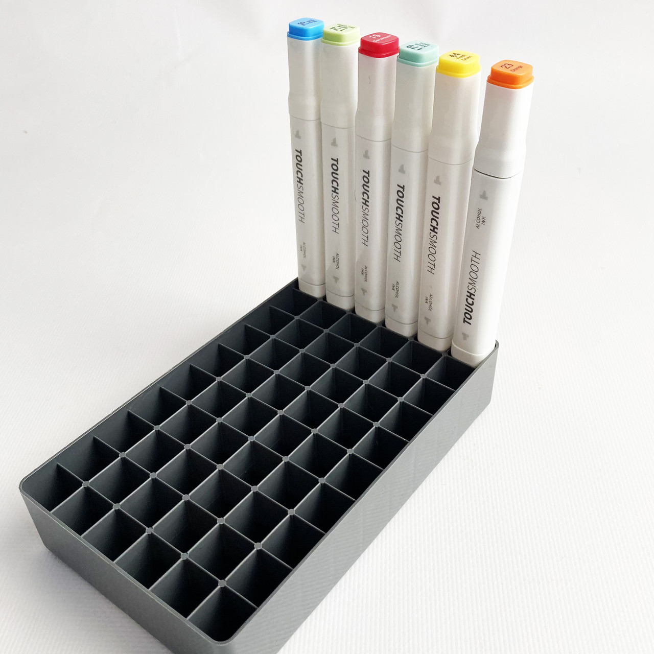 Підставка для маркерів на 60 предметів чорного кольору, органайзер для канцелярського приладдя, фото 1