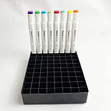 Підставка для маркерів на 80 предметів чорного кольору, органайзер для канцелярського приладдя, фото 3