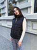 Жіноча демісезонна стьобана жилетка-безрукавка, фото 4