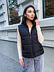 Жіноча демісезонна стьобана жилетка-безрукавка, фото 3