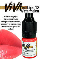 VIVA ink Lips 12 Watermelon (6мл) пигмент для татуажа