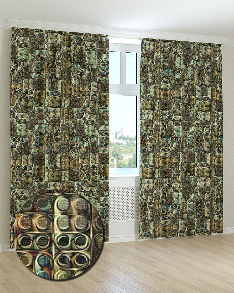 Штори з візерунком абстракція, фото 1