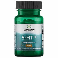 5-НТР 50мг Swanson L-5 гидрокситриптофан поддерживает психическое и эмоциональное здоровье 60 капсул