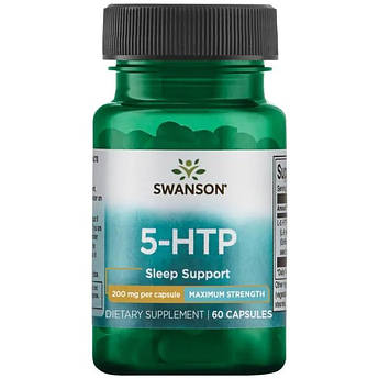 5-НТР 200 мг Swanson L-5 гідрокситриптофан для покращення сну та настрою 60 капсул