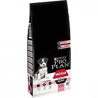 Purina Pro Plan Medium Puppy Sensitive Skin Salmon 12 кг корм для щенков Пурина с лососем