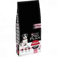 Purina Pro Plan Medium Puppy Sensitive Skin Salmon 12 кг корм для цуценят Пурина з лососем