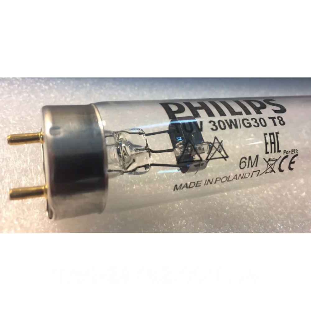 Лампа бактерицидна PHILIPS TUV 30W 1SLV/25 (безозонова)