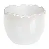 Декоративне кашпо 12см, колір - білий перламутр 739-707 12см
