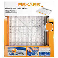 Круговий ніж Ø45 мм і лінійка 12"x12" Fiskars (1016264)